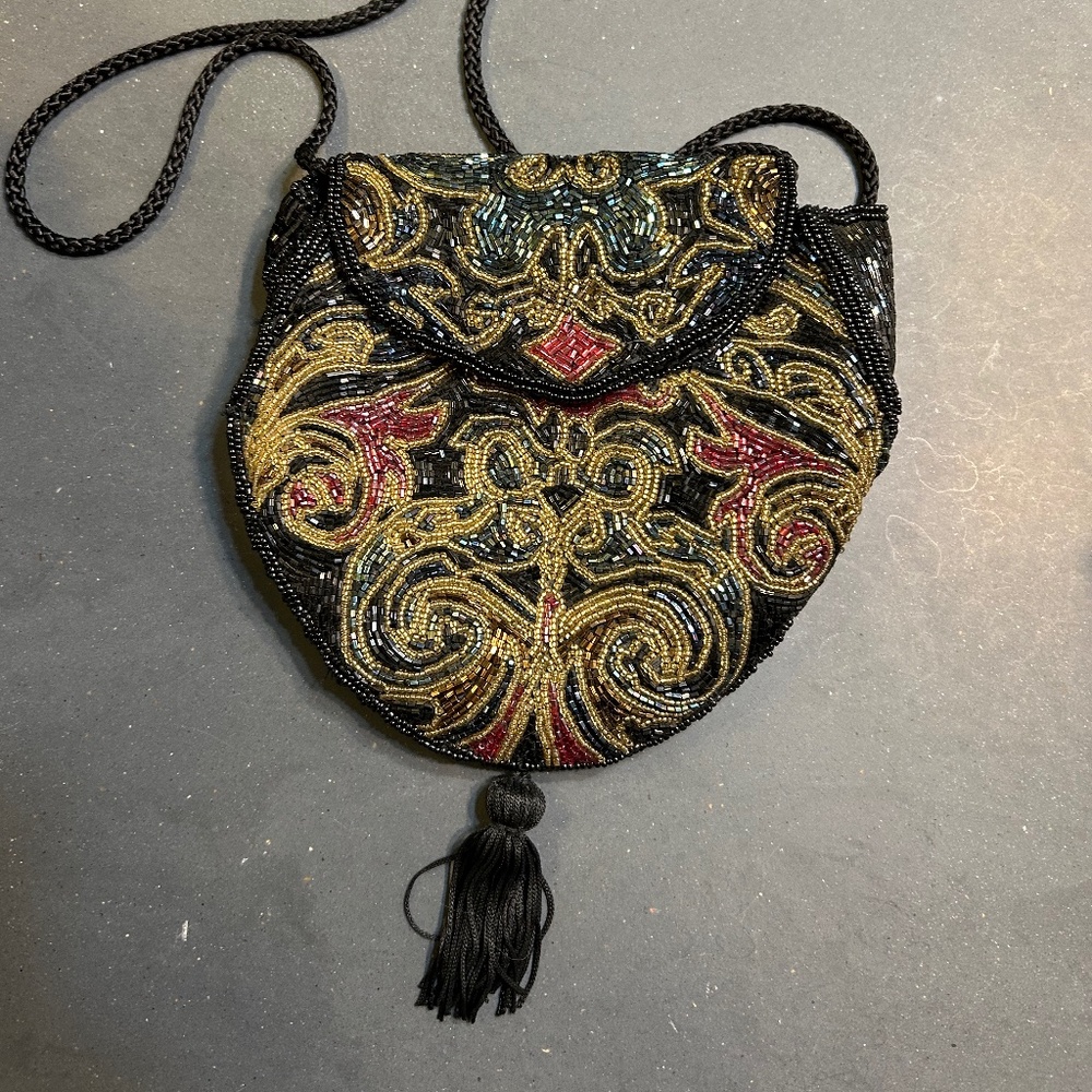 Winterthur Vintage Winterthur Beaded Purse Multi Color Beautiful Detail